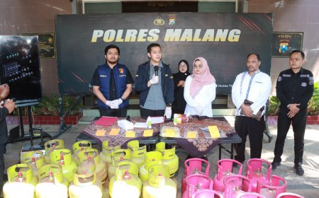 Polres Malang Sita Barang Bukti Kasus LPG Ilegal