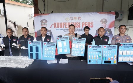 Polres Mojokerto Kota Tindak Tegas Pelaku Narkoba, Barang Bukti Disita