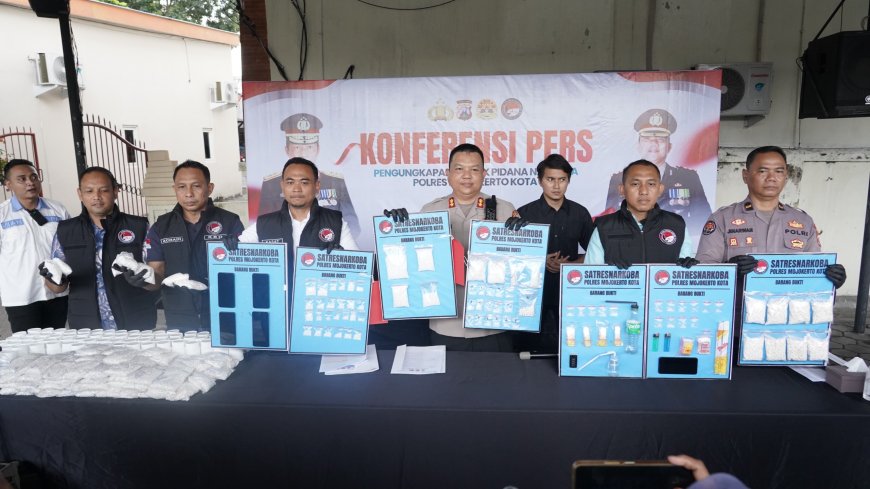 Polres Mojokerto Kota Tindak Tegas Pelaku Narkoba, Barang Bukti Disita