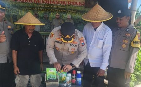 Salurkan Bibit dan Obat Hama, Polres Pelabuhan Tanjungperak Dukung Ketahanan Pangan dan Produktivitas Kelompok Tani