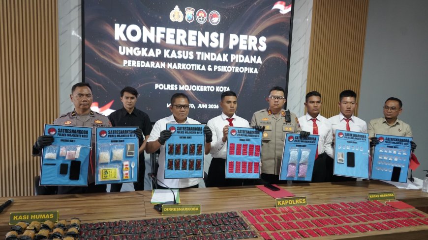 Polres Mojokerto Kota Berhasil Mengungkap Kasus Narkoba dengan Modus Modern