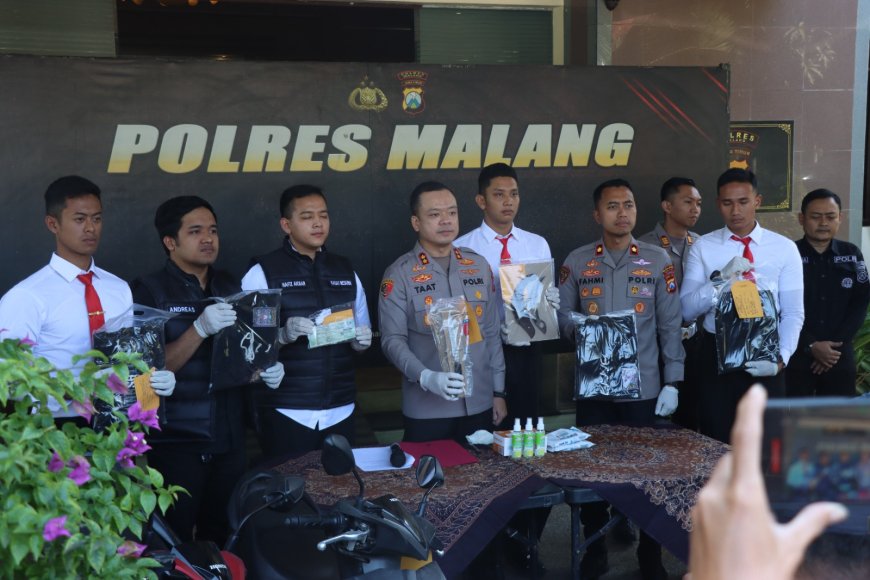 Polres Malang Ungkap Kasus Kepemilikan Sajam saat Pengamanan Wilayah