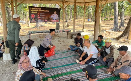 Antisipasi Karhutla, Polres Gresik Gencarkan Sosialisasi di Hutan Panceng